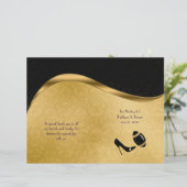 Programme de mariage de football noir et or (Debout devant)