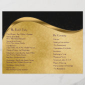 Programme de mariage de football noir et or (Dos)