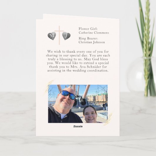 Programme de mariage de grâce catholique (Dos)