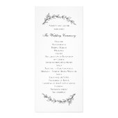 Programme de mariage de jardin. Botanique noire et (Devant)