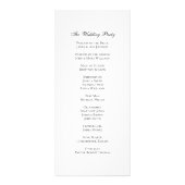 Programme de mariage de jardin. Botanique noire et (Dos)