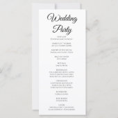 Programme de mariage de jardin de fleurs sauvages  (Dos)