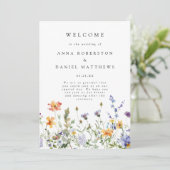 Programme de mariage de jardin de fleurs sauvages (Debout devant)
