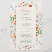Programme de mariage de jardin de prairie printani (Devant)