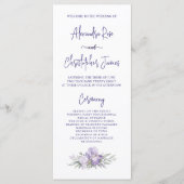 Programme de mariage de jardin d'iris aquarelle ro (Devant)