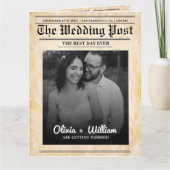 Programme de mariage de journaux Mariage rustique (Devant)