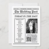 Programme de mariage de journaux Unique Moderne Él (Devant)