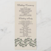 Programme de mariage de la branche d'olivier et de (Dos)