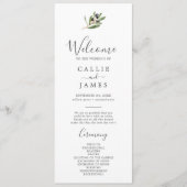 Programme de mariage de la Branche d'Olivier moder (Devant)