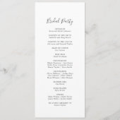 Programme de mariage de la Branche d'Olivier moder (Dos)