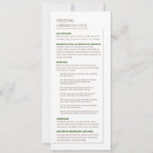 PROGRAMME DE MARIAGE DE LA CÉRÉMONIE HINDU (Dos)