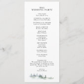 Programme de mariage de la crête de pin (Dos)