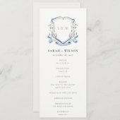 Programme de mariage de la crête Fleur sauvage ble (Devant / Derrière)