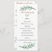 Programme de mariage de la Direction générale de l (Devant / Derrière)