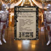 Programme de mariage de la feuille de jeu Papier K