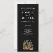 Programme de mariage de la forêt d'aquarelle de l' (Devant)