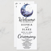 Programme de mariage de la lune de croissant bleu (Devant / Derrière)