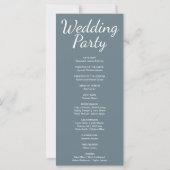 Programme de mariage de la lune de croissant bleu  (Dos)