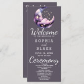 Programme de mariage de la lune de croissant bleu (Devant / Derrière)