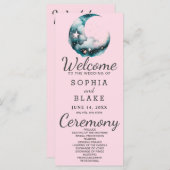 Programme de mariage de la lune de croissant bleu (Devant / Derrière)