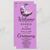 Programme de mariage de la lune de croissant bleu  (Devant / Derrière)