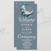 Programme de mariage de la lune de croissant bleu (Devant / Derrière)