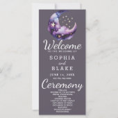 Programme de mariage de la lune de croissant bleu  (Devant)