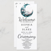 Programme de mariage de la lune de croissant bleu (Devant / Derrière)