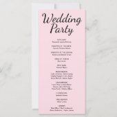 Programme de mariage de la lune de croissant bleu  (Dos)