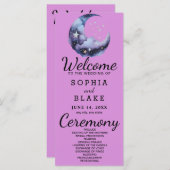 Programme de mariage de la lune de croissant bleu (Devant / Derrière)