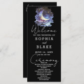 Programme de mariage de la lune de croissant bleu (Devant / Derrière)