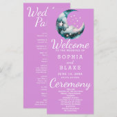 Programme de mariage de la lune de croissant bleu (Devant / Derrière)