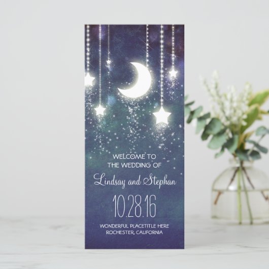 programme de mariage de la marine lune et étoiles (Debout devant)