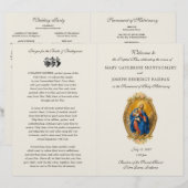Programme de mariage de la messe latine de Notre-D (Devant / Derrière)