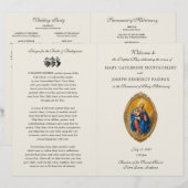 Programme de mariage de la messe latine de Notre-D (Devant / Derrière)