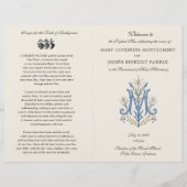 Programme de mariage de la messe latine Monogramme (Devant)