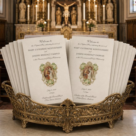 Programme de mariage de la messe latine traditionn