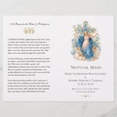 Programme de mariage de la messe nuptiale mariale (Devant)