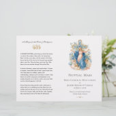 Programme de mariage de la messe nuptiale mariale (Debout devant)