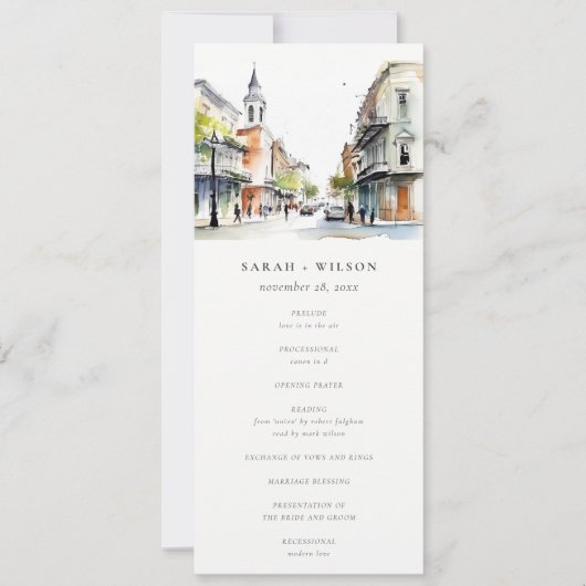 Programme de mariage de la Nouvelle-Orléans en Lou (Devant)