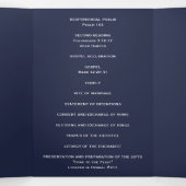 Programme de mariage de la pivoine florale de prin (Intérieur au milieu)