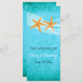 Programme de mariage de la plage Starfish (Devant / Derrière)
