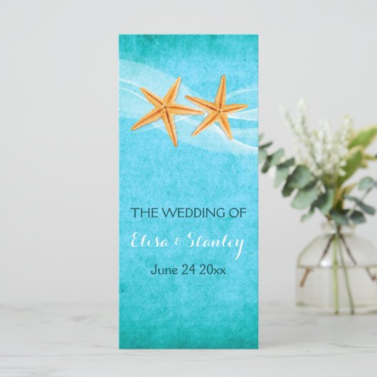 Programme de mariage de la plage Starfish (Debout devant)