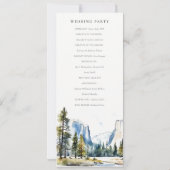 Programme de mariage de l'aquarelle du parc nation (Dos)