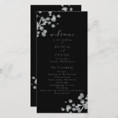 Programme de mariage de laque noire (Devant / Derrière)