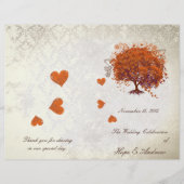 Programme de mariage de l'arbre à feuilles en cœur (Devant)