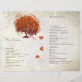 Programme de mariage de l'arbre à feuilles en cœur (Dos)
