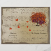 Programme de mariage de l'arbre à feuilles en form (Devant)