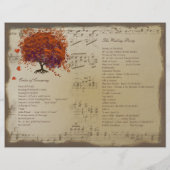 Programme de mariage de l'arbre à feuilles en form (Dos)