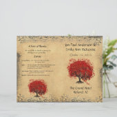 Programme de mariage de l'arbre à feuilles en form (Debout devant)